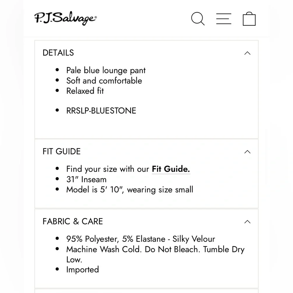 P.J. Salvage Light Blue Pants - Picture 10 of 10